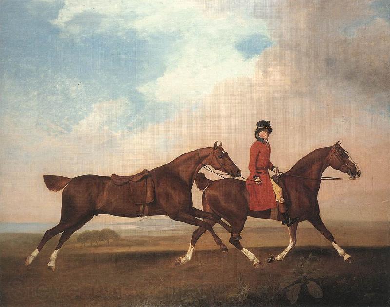 STUBBS, George William Anderson with Two Saddle-horses er